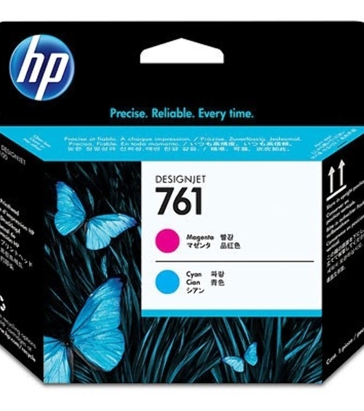 Картридж струйный HP 761 CH646A пурпурный/голубой печатающая головка для HP DJ T7100