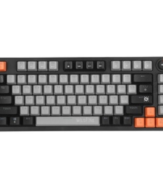 Клавиатура проводная механическая Defender Wildfire GK-213 RU,сер/чер,82кн,TNT розов,1.5м 1