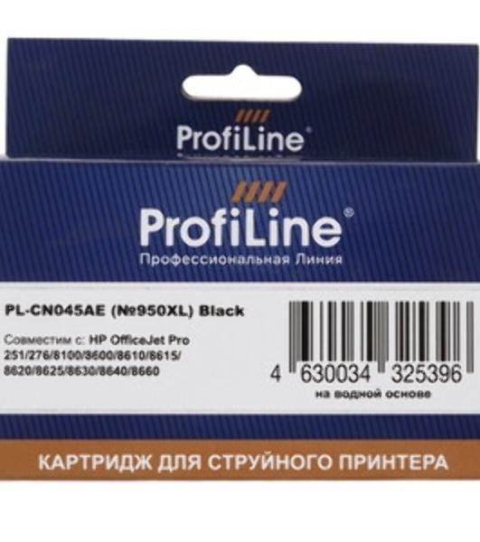 Картридж струйный ProfiLine PL-CN045AE №950XL для принтеров HP OfficeJet Pro 251dw/276dw/8100/8600/8610/8620e Black