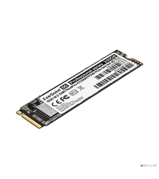 Накопитель SSD ExeGate NextPro KC2000TP240, 240Gb, M.2 2280, PCIe 3.0 x4, NVMe, R/W 1500/900