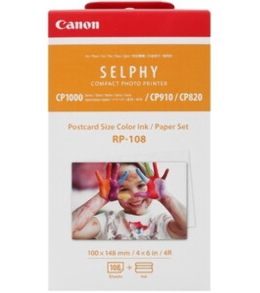 Набор Canon RP-108 (8568B001) бумага (10x15см) и цветные красители для SELPHY CP1200. 108 страниц.