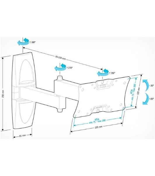 Кронштейн Holder LCDS-5064 белый