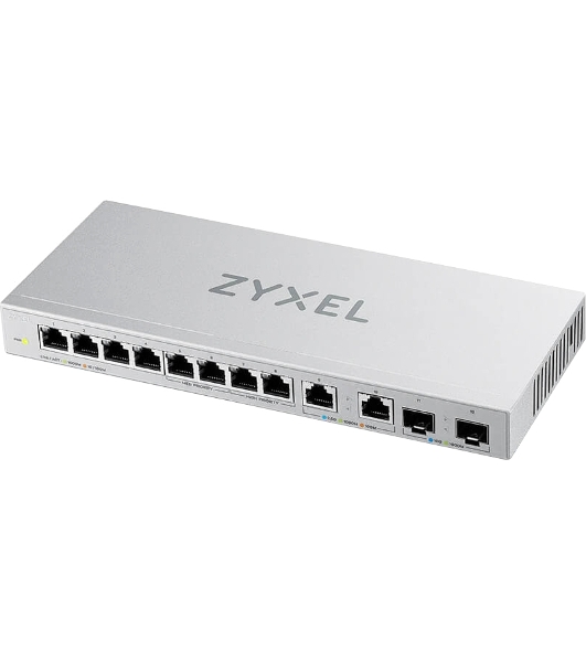 Коммутатор Zyxel XGS1010-12-ZZ0102F 8x1 Гбит/с 2x2.5 Гбит/с 2SFP+ неуправляемый