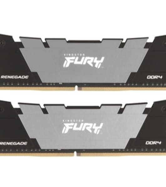 Оперативная память Kingston Fury Renegade, DDR4, 16GB (2x8GB), 3200MHz, CL16, DIMM, с радиатором, серый/черный