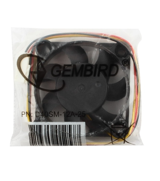 Вентилятор для корпуса Gembird черный, 40 мм, 5000 об/мин, 27 дБ, 3 pin