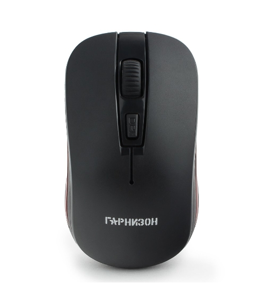 Мышь беспроводная Гарнизон GMW-420 черный, 1600 dpi, радиоканал, USB, кнопки - 4