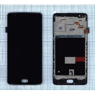 Дисплей для OnePlus 3T (TFT) черный c рамкой
