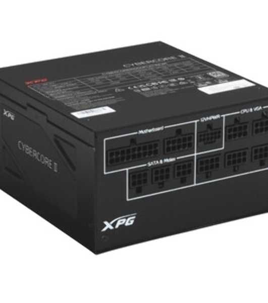 Блок питания ADATA XPG CYBERCORE II 1000W (CYBERCOREII1000P-BKCEU), 1000Вт, 80 PLUS Platinum, 120мм, модульный, черный