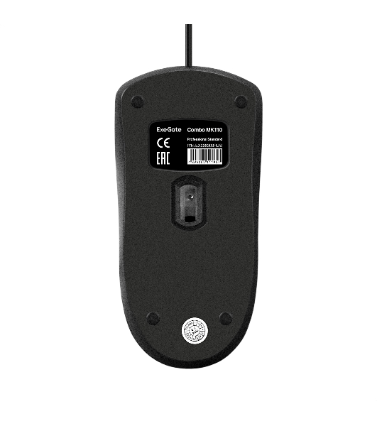Комплект клавиатура+мышь ExeGate MK110-OEM проводной, USB, 1000 DPI, чёрный