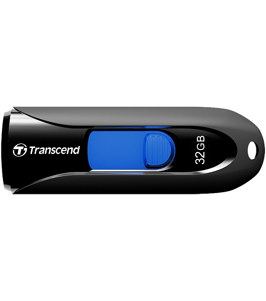 Флешка USB Transcend Jetflash 790 (TS32GJF790K), 32Gb, USB 3.0, R/W 70/25, черный/синий