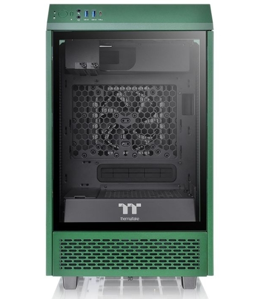 Компьютерный корпус Thermaltake The Tower 100 Racing Green без БП miniITX 1x120мм 3x140мм 2xUSB 3.0 audio bott PSU