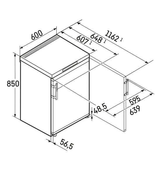 Морозильная камера Liebherr FNsddi 1624-20 001, нержавеющая сталь, 86 л, 4 ящика