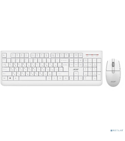 Комплект клавиатура+мышь Acer OCC401 беспроводной, USB, 1600 DPI, белый