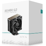 Кулер для процессора DEEPCOOL AK400 G2 LGA1851/1700/1200/115X/AM5/AM4 (12шт/кор, TDP 220W, PWM, Fan 120мм, 4 тепл. Трубки, Wood-grain top cover, черный) RET (R-AK400G2-BKNNMN-GJD), фото10