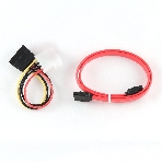 Кабель Gembird/Cablexpert SATA интерфейсный (48 см) 7pin/7pin и питания (15 см) 4pin/15pin, фото 1