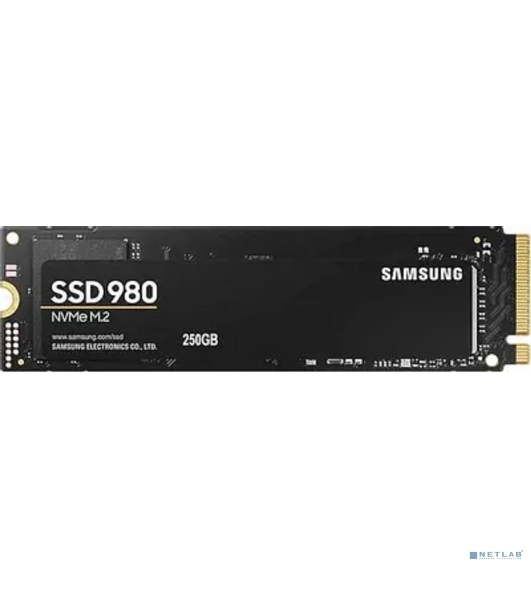 Накопитель SSD Samsung 980, 250Gb, PCIe 3.0 x4, M.2 2280, NVMe, R/W 2900/1300