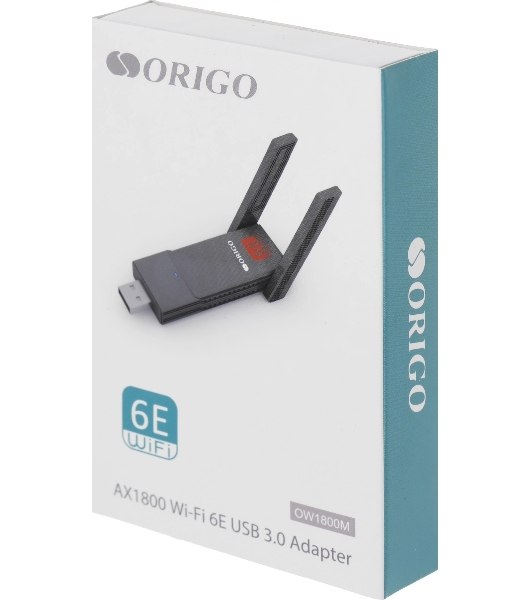 Сетевой адаптер Wi-Fi Origo OW1800M, AX1800, USB 3.0, (ант.внеш.несъем.) 2ант.