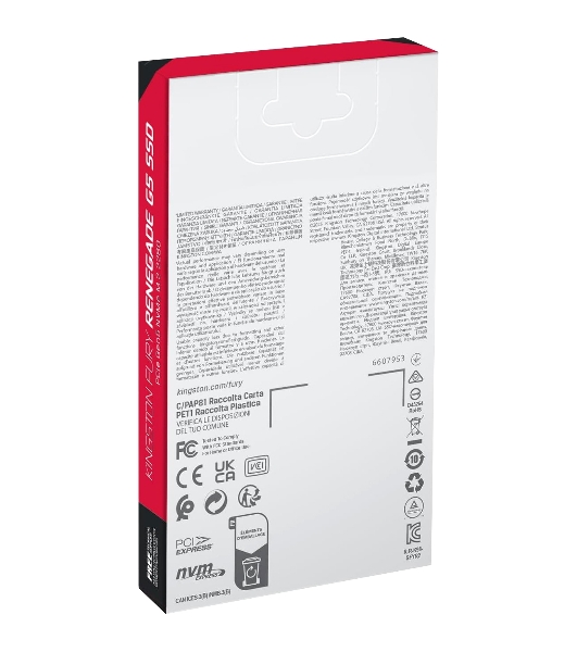 Накопитель SSD Kingston Fury Renegade, 2Tb, M.2(22x80мм), NVMe, PCIe 5.0 x4, 3D TLC, R/W 14700/14000Mb/s, IOPs 2 200 000/2 200 000, TbW 2000, DWPD 0.5 (12 мес)