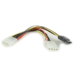 Кабель питания SATA Gembird/Cablexpert CC-SATA-PSY2, 15 см, molex 4pin/molex4pin+sata 15pin, на 2 устр., фото 1