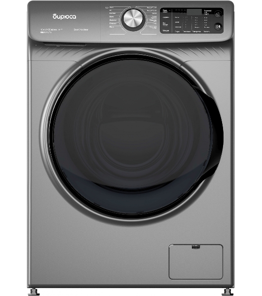 Стиральная машина Бирюса WM-SBM1014/15 M Металлик, загрузка фронтальная 10 кг, 1400 об/мин, класс А+++