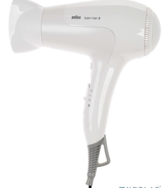 Фен Braun HD385 Satin Hair 3 белый, 2000 Вт, ионизация