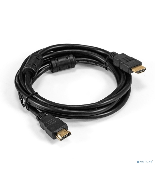 Кабель HDMI ExeGate EX-CC-HDMI-1.5F (19M/19M, 1,5м, v1.4b, ферритовые кольца, позолоченные контакты)
