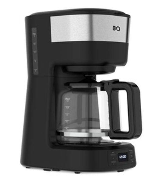 Кофеварка капельная BQ CM1000 черный-стальной, исп. кофе - молотый, 1.2 л, 900 Вт.