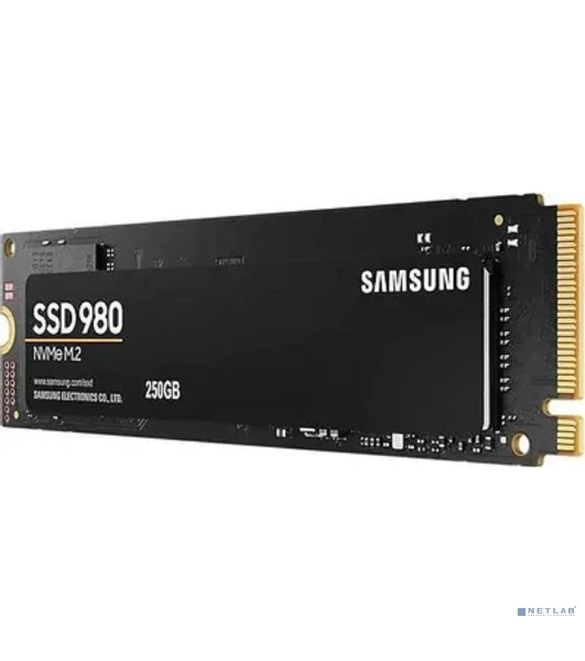 Накопитель SSD Samsung 980, 250Gb, PCIe 3.0 x4, M.2 2280, NVMe, R/W 2900/1300