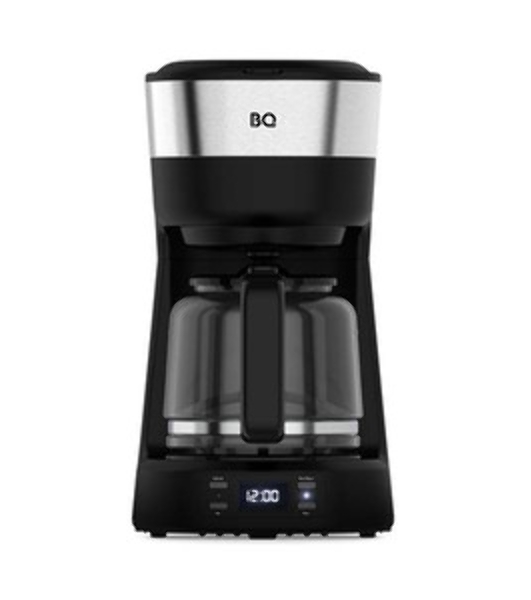 Кофеварка капельная BQ CM1000 черный-стальной, исп. кофе - молотый, 1.2 л, 900 Вт.