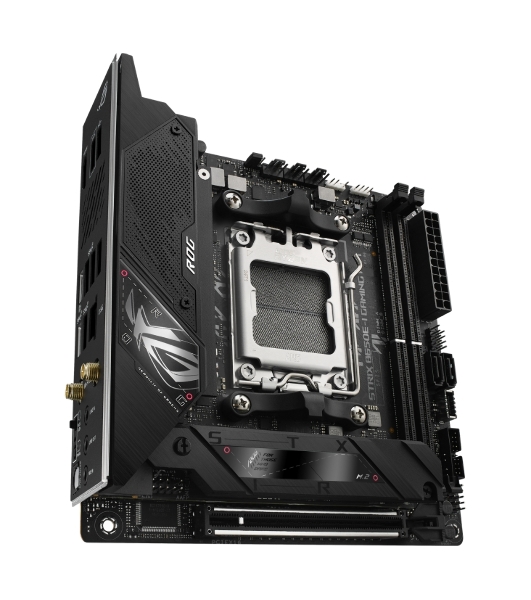 Материнская плата ASUS ROG STRIX B650E-I GAMING WIFI, AM5, AMD B650, 2xDDR5, 2xSATA, 2xM.2, 1xPCIe 5.0 x16, 1xHDMI, 1x 2.5Gb LAN, 4xUSB-A 3.2 Gen 2, 1xUSB-A 3.2 Gen 1, 1xUSB-C 3.2 Gen 2x2, 3x3.5 мм, 7.1, Mini-ITX