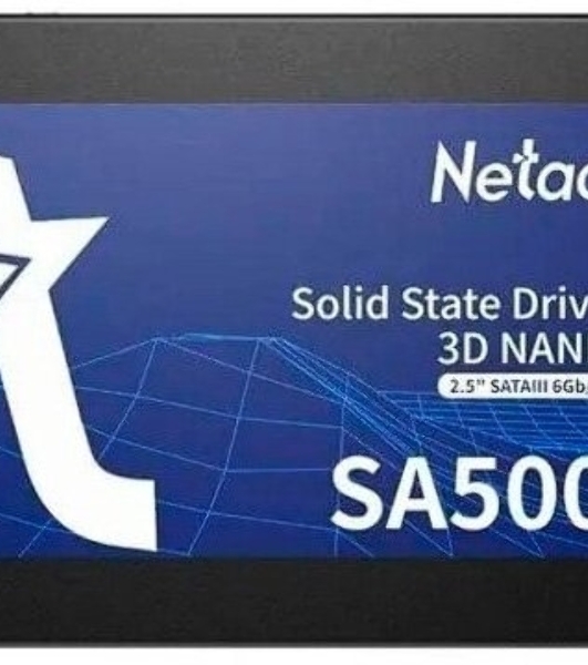Накопитель SSD Netac SA500, 2Tb, SATA III, 2.5', R/W 530/475