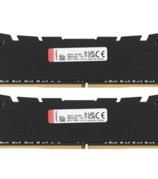 Оперативная память Kingston Fury Renegade, DDR4, 32GB (1x32GB), 3200MHz, CL16, DIMM, с радиатором, черный