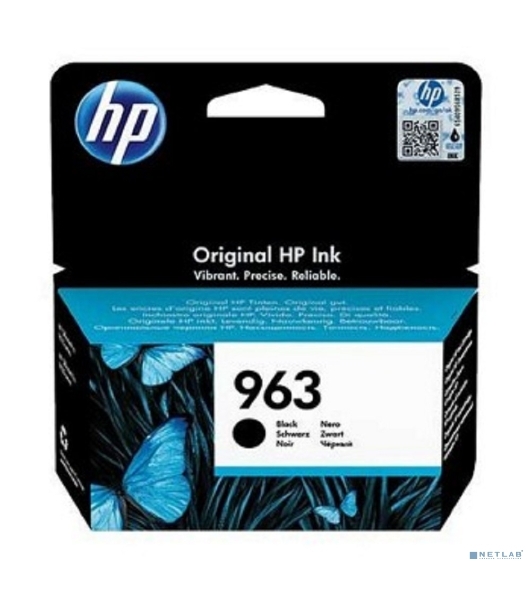 Картридж струйный HP 963 3JA26AE черный (1000 стр) для HP OfficeJet Pro 901x/902x