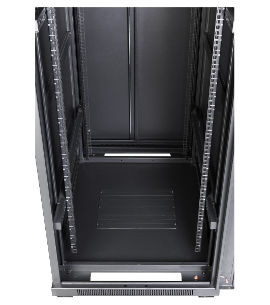 Шкаф коммутационный Lanmaster (TWT-CBB-42U-6X10-P1) 42U 600x1000 мм пер. дв. перфор. задн. дв. перфор. 2-хст. 2 бок. пан. 800 кг черный IP20