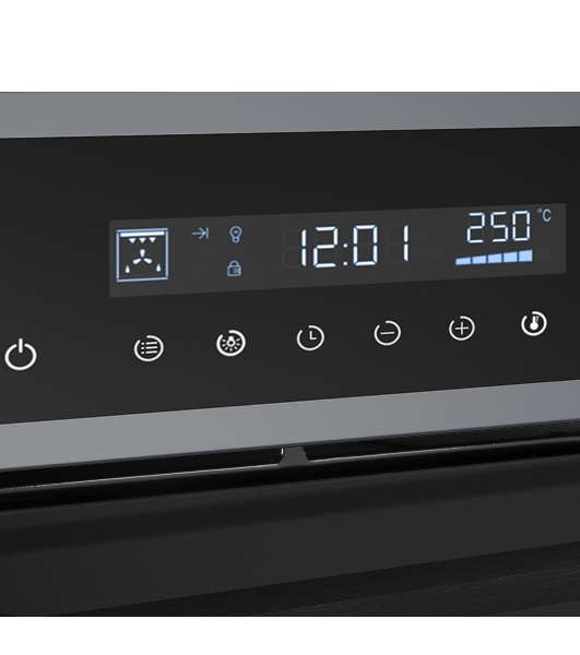 Шкаф духовой электрический Maunfeld AEOD60103G1, 60л, дверца с 3 стеклами, графит