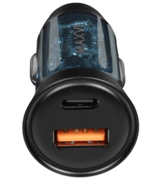 Автомобильное зарядное устройство Maxvi CCM-MS603PD 43W 6A (USB + Type-C, QC3.0 PD3.0) черный