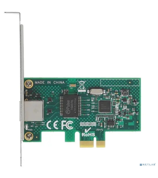 Сетевой адаптер ExeGate EXE-i210-F1 (PCI-E x1 v2.0, порт 1xSFP (медный), 10/100/1000Mbps, Gigabit Server NIC Intel Chipset I210-F1)