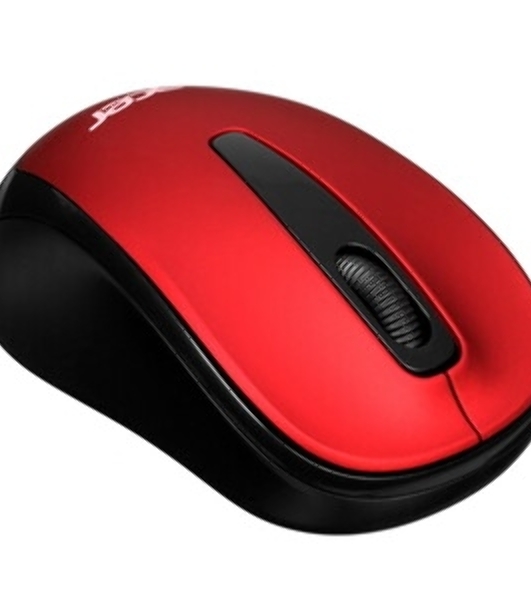Мышь беспроводная Acer OMR136 красный, 1000 dpi, радиоканал, USB, кнопки - 3
