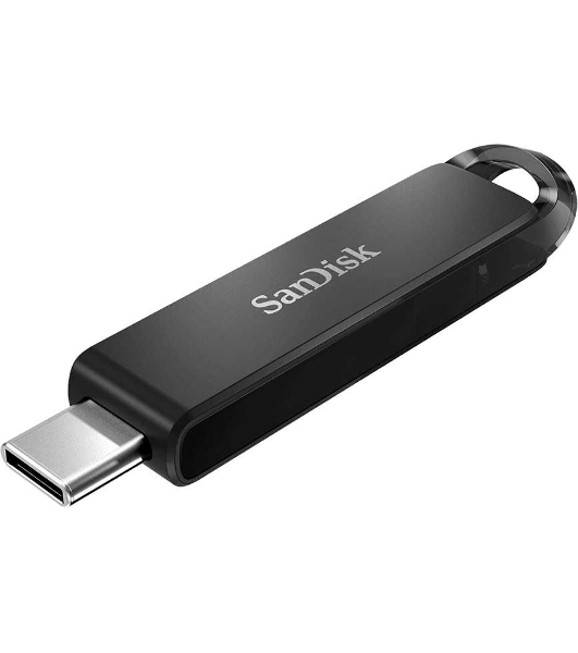 Флешка USB Sandisk CZ460 Ultra (SDCZ460-128G-G46), 128Gb, USB Type-C, R/W 150/30, черный