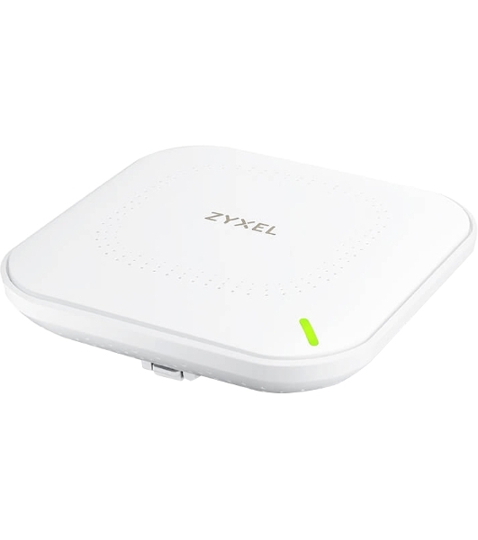 Гибридная точка доступа Zyxel NebulaFlex NWA50AX, WiFi 6, 802.11a/b/g/n/ac/ax (2,4 и 5 ГГц), MU-MIMO, антенны 2x2, до 575+1200 Мбит/с, 1xLAN GE, PoE, без поддержки Captive portal и WPA-Enterprise, защ