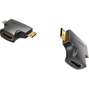 Адаптер-переходник Vention HDMI 19F/Mini HDMI+Micro HDMI