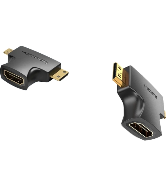 Адаптер-переходник Vention HDMI 19F/Mini HDMI+Micro HDMI