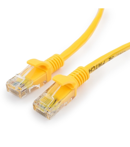Патч-корд UTP Cablexpert PP12-15M/Y cat.5e, 15м, литой, многожильный, желтый