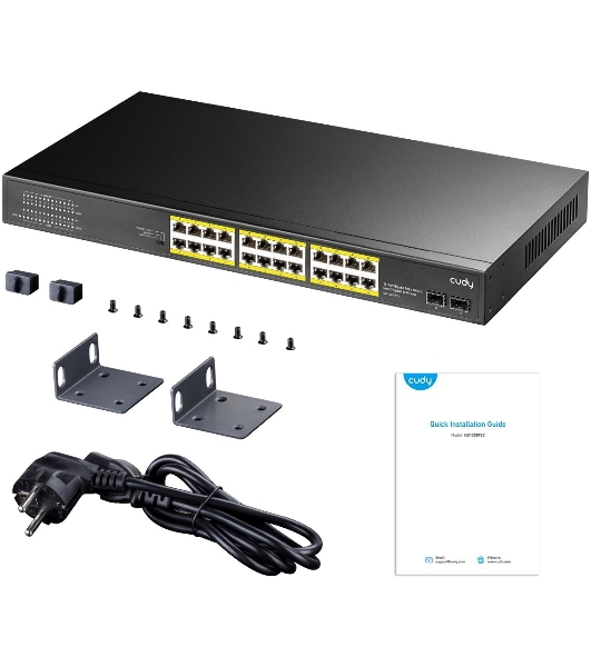 Коммутатор Cudy GS1028PS2, 24×1 Гбит/с, 2×1 Гбит/с SFP