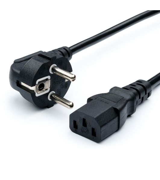 Кабель питания GoPower евровилка CEE 7/7-C13 1.2м ПВХ 0.75мм черный (1/10/200)