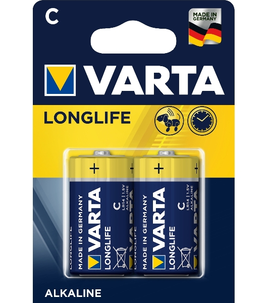 Батарейки VARTA Long Life C блистер 2 04114101412