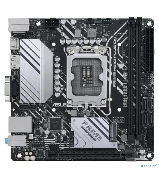 Материнская плата ASUS PRIME H610I-PLUS D4-CSM, LGA 1700, Intel H610, 2xDDR4, 4xSATA, 1xM.2 PCIe 3.0 x4, 1xPCIe 4.0 x16, 1xHDMI, 1xDP, 1xVGA, 2xUSB-A 3.2 Gen 1, 2xUSB-A 2.0, 1x 1Gb LAN, 3x3.5 мм, 7.1, Mini-ITX