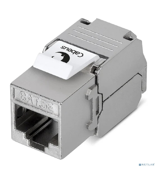 Модуль универсальный Cabeus, keystone, 1хRJ45(8P8C), Toolless, кат. 5е, экр., белый