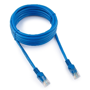 Патч-корд медный UTP Cablexpert PP10-3M/B cat.5e, 3м, литой, многожильный, синий