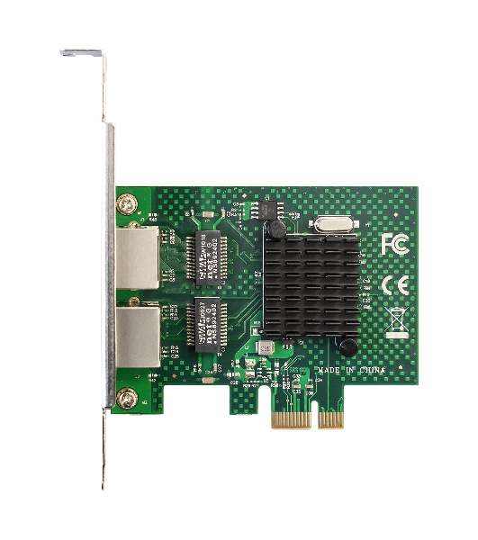 Сетевой адаптер ExeGate EXE-BCM5720 (PCI-E x1 v2.0, порты 2xRJ45, 10/100/1000Mbps, Gigabit Chipset Broadcom BCM5720)